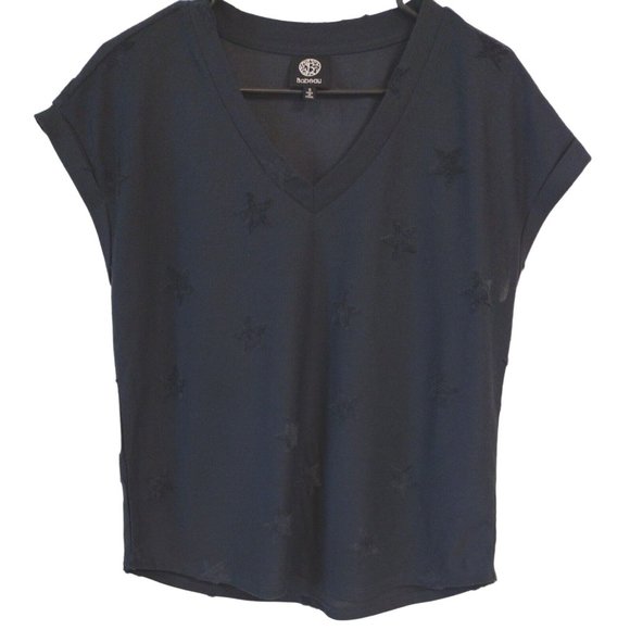 Bobeau Women's Small Blue Sleeveless Star Patterned Shirt - Picture 1 of 6